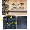 Poola & Bloom Men's Charcoal & Peppermint Exfoliating Soap Set (4 Pack)