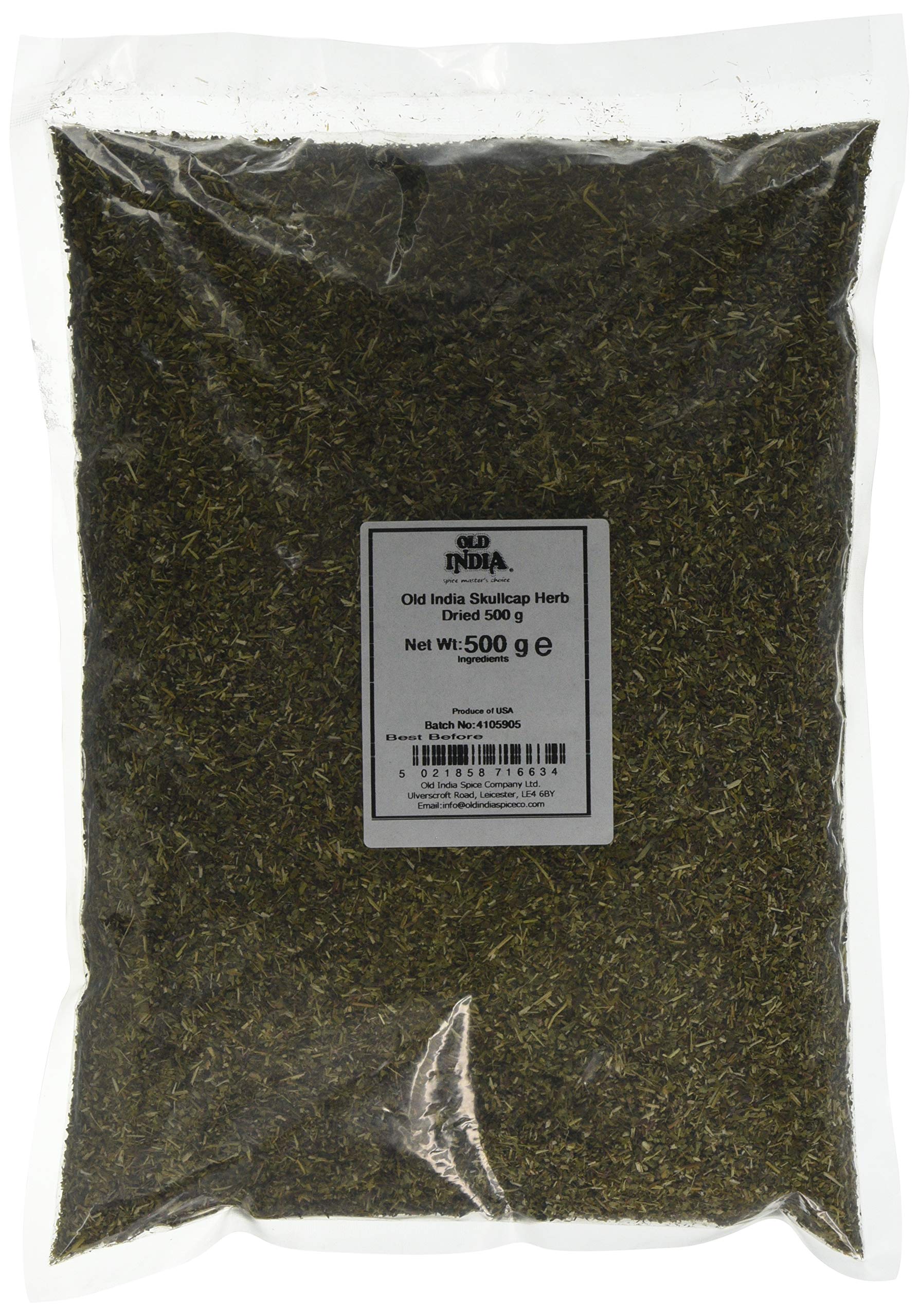 Old India Dried Scullcap Herb - Premium Skullcap Botanical, 500g
