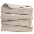 Polyte Microfibre Hand Towels – Quick Dry Ultra Absorbent, 4 Pack, Beige