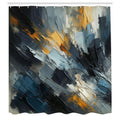 Abakuhaus Navy Blue Shower Curtain | Abstract Fabric Decor | 175 x 200 cm