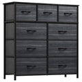 YITAHOME 9-Drawer Fabric Dresser | Metal Frame Storage Chest – Black