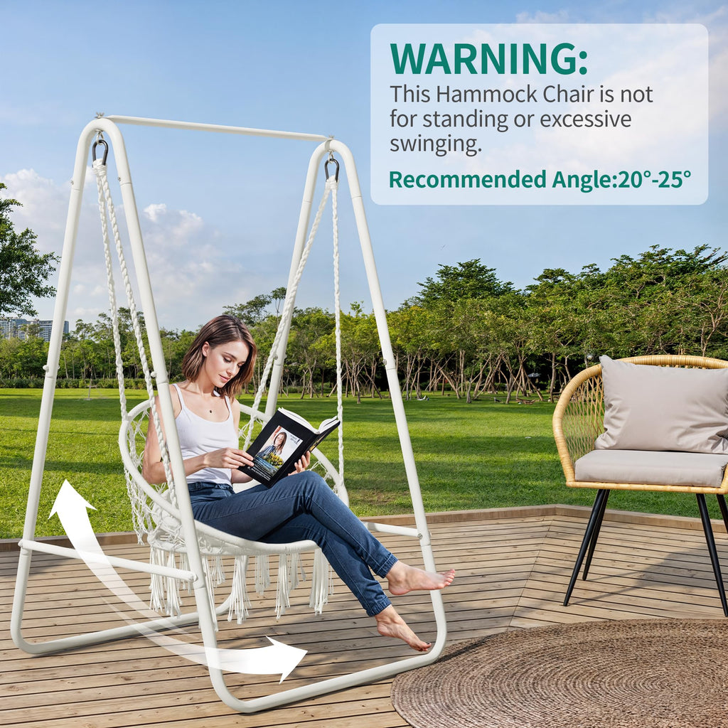 YITAHOME Hanging Chair with Stand | Heavy-Duty Steel Hammock Swing