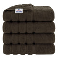 American Soft Linen 4 Piece Turkish Cotton Bath Towel Set - Brown