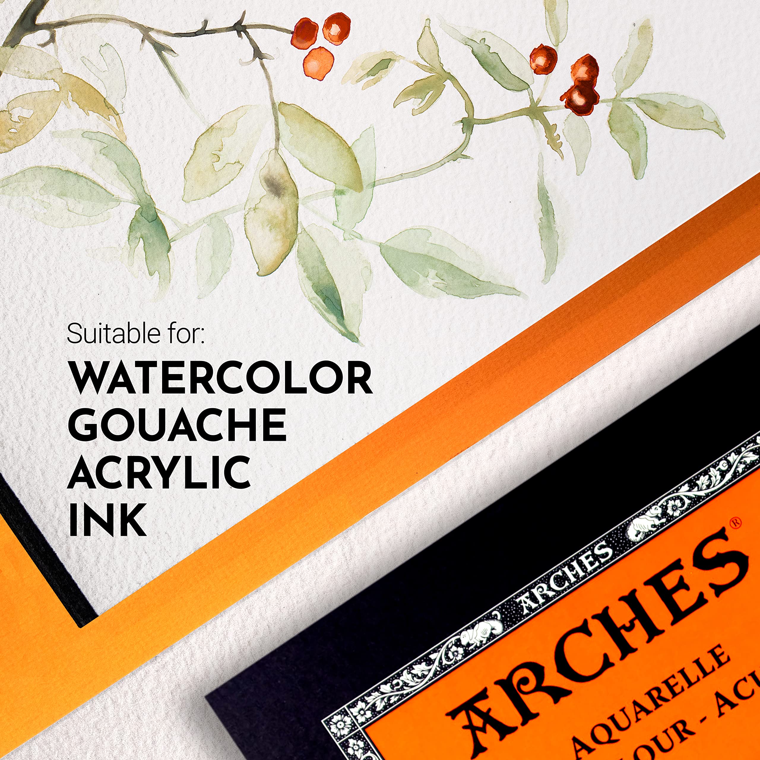 ARCHES Watercolour Pad - 100% Rag 300g/m² Coarse Grain A3 - 12 Sheets