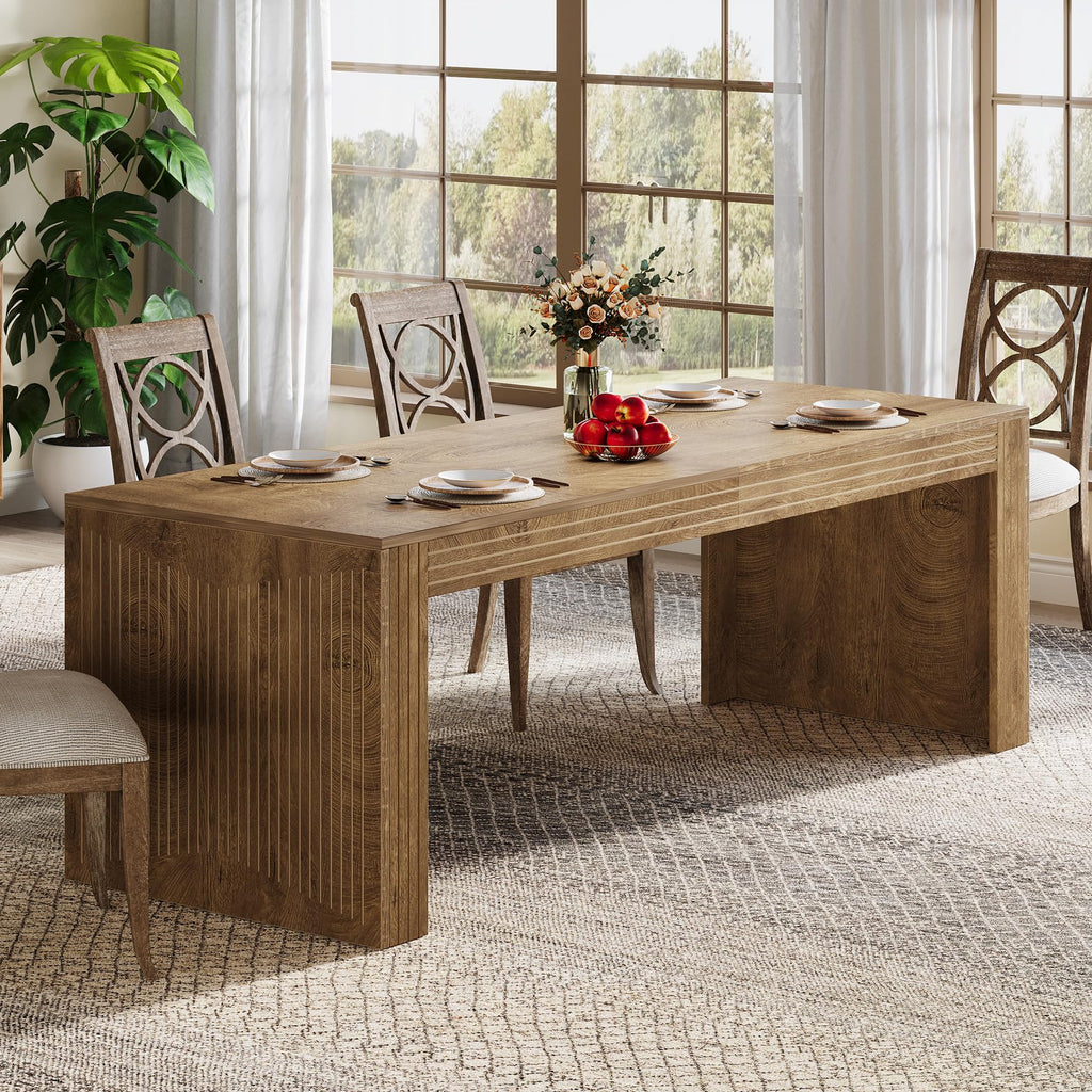 Tribesigns 78.7-inch Large Dining Table for 6-8, Rectangular Kitchen Table with Heavy Duty Pedestal - image 5