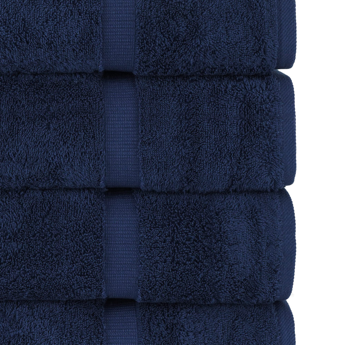 Chakir Turkish Linens | Hotel & Spa Quality 100% Cotton Premium Turkish Towels | Soft & Absorbent 4-Piece Bath Towels, Navy