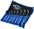 US PRO Tools 7pc Swan Neck Spanner Set | 35 Deg Offset 6-19mm Steel