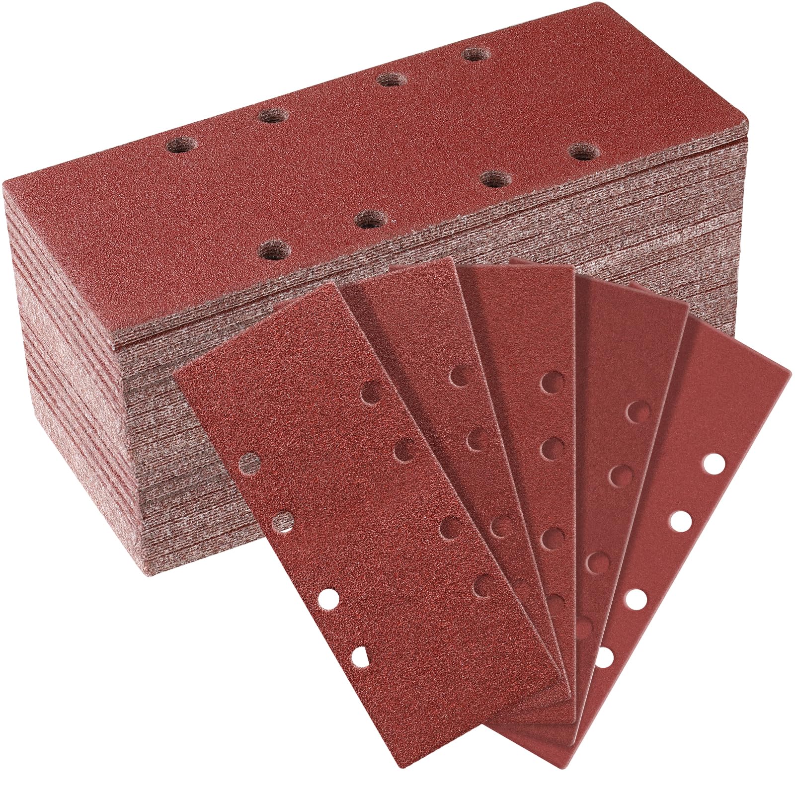 Sruhrak 93x230mm Sandpaper Set - 50pc Hook and Loop Sanding Sheets