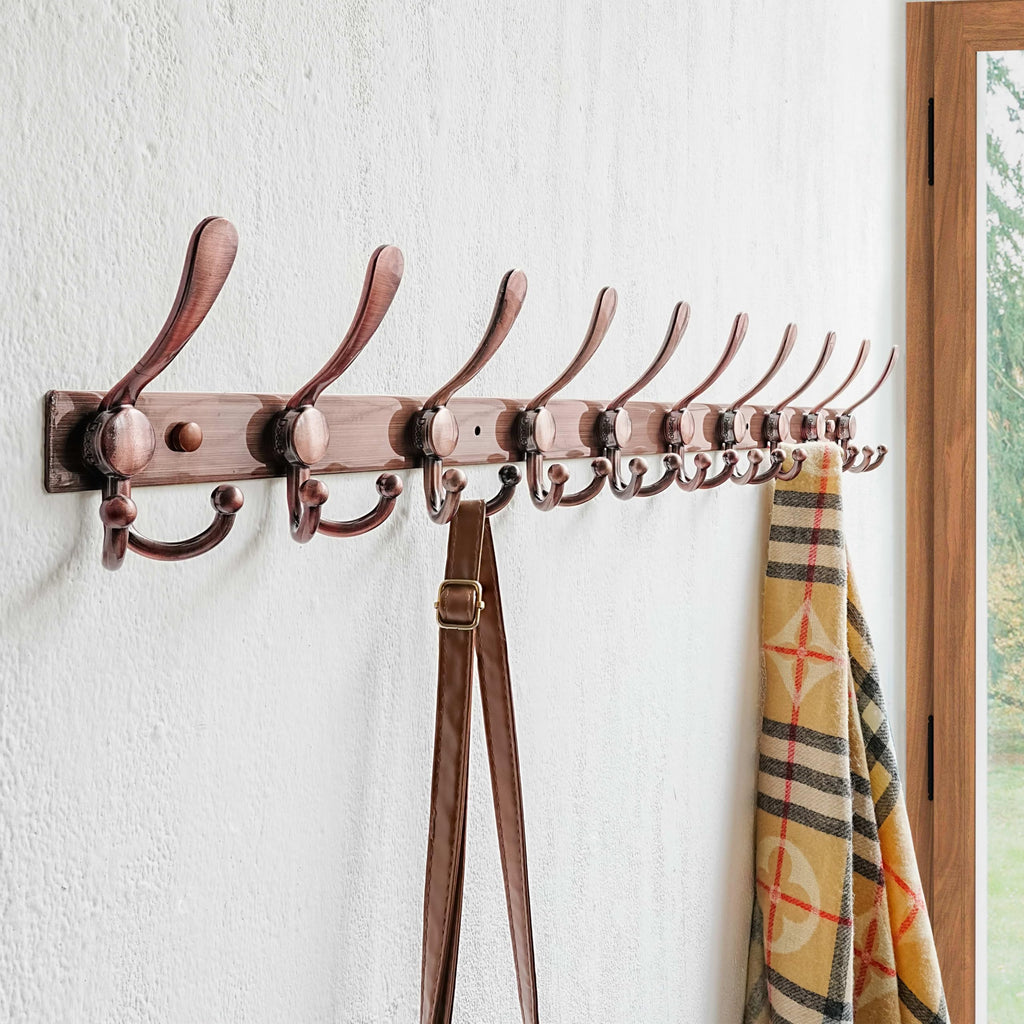Dseap Coat Rack Wall Mount 94cm, Heavy Duty 2.5mm Base vs Flimsy 1mm, Double-Thick Solid Anti-Snap Hooks - image 4
