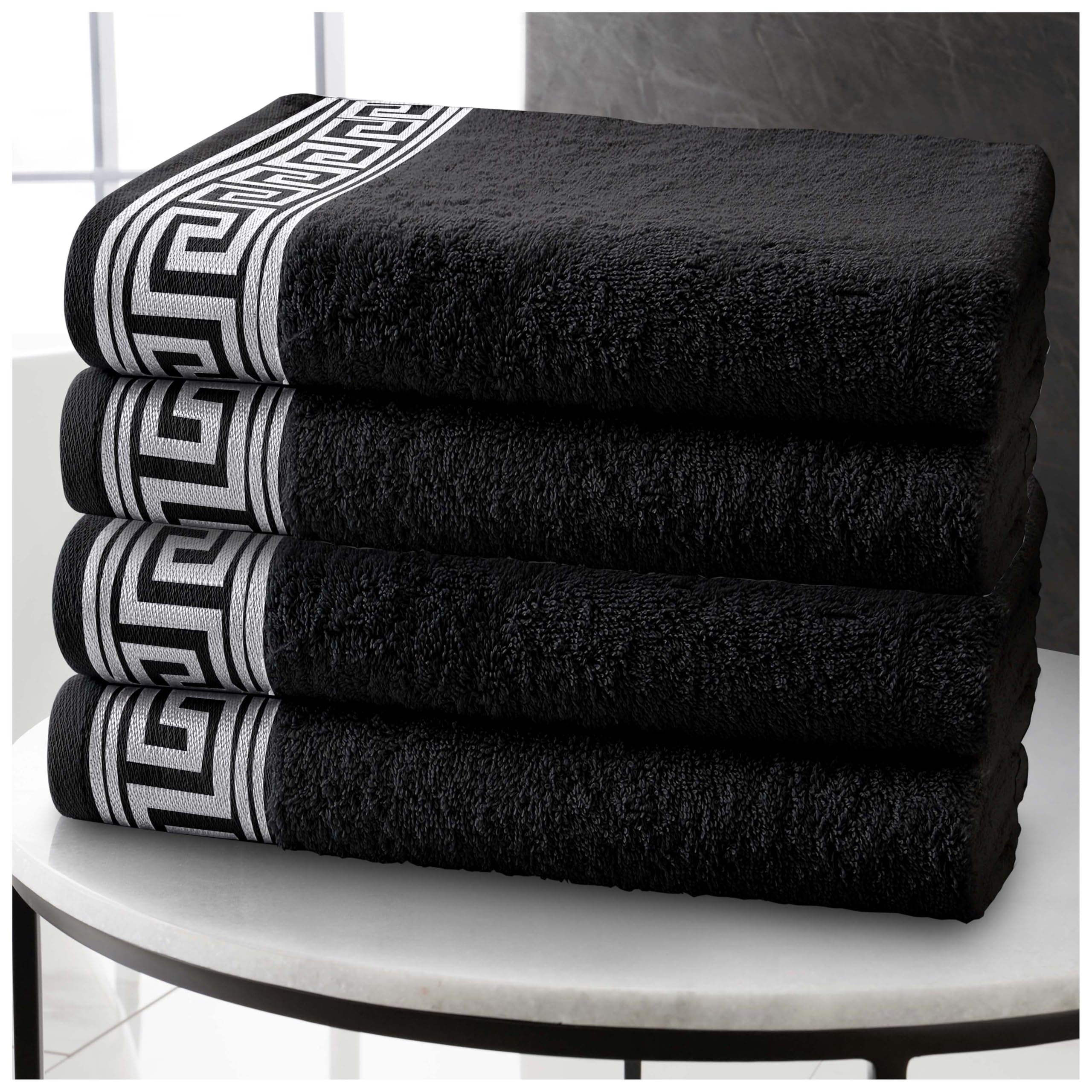 GC Gaveno Cavailia Egyptian Cotton Hand Towels - 4 Pack, Quick Dry