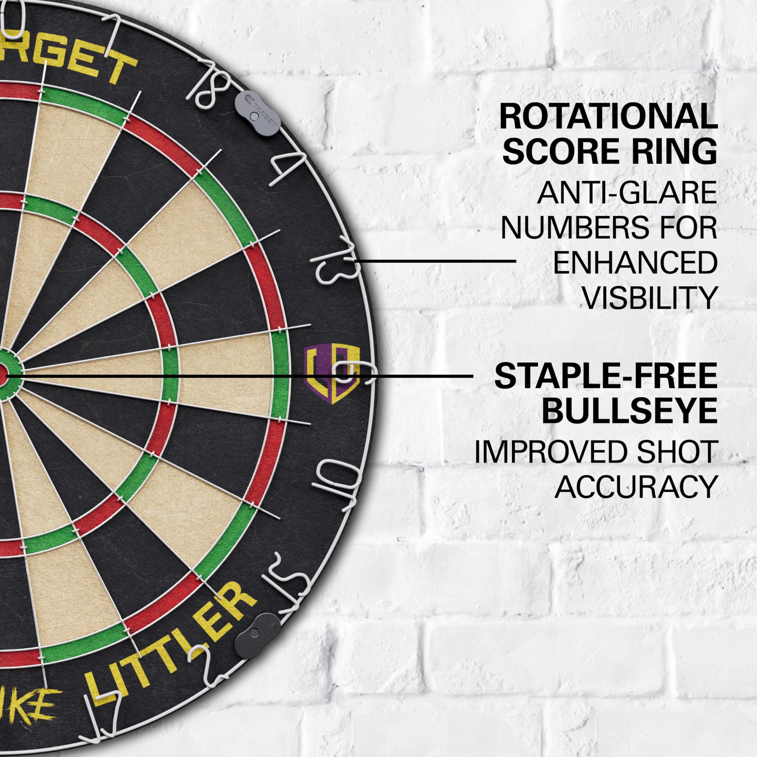 Target Darts Luke Littler Dartboard Set | Sisal Board & 6 Steel Tip Darts