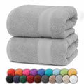 NatureMark 100% Cotton Bath Towels - Pack of 2, 70x140cm, Silver Grey