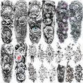 COKTAK Full Arm Temporary Tattoos - 20 Sheets Waterproof Flower Sleeves