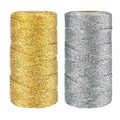 G2PLUS 200M Metallic String – 1.5mm Gold and Silver Twine for DIY Crafts