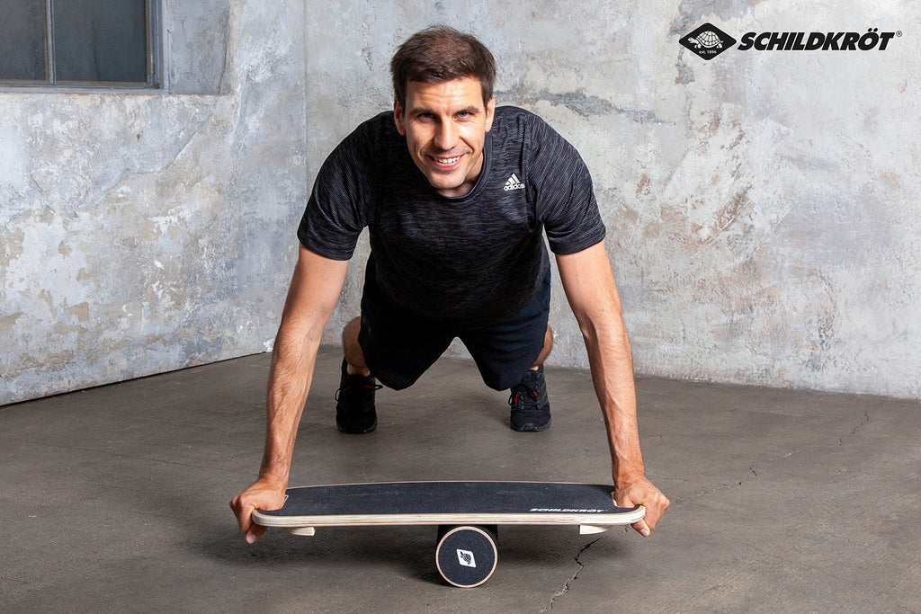 Schildkröt Wooden Balance Board - Non-Slip Real Wood Fitness Trainer
