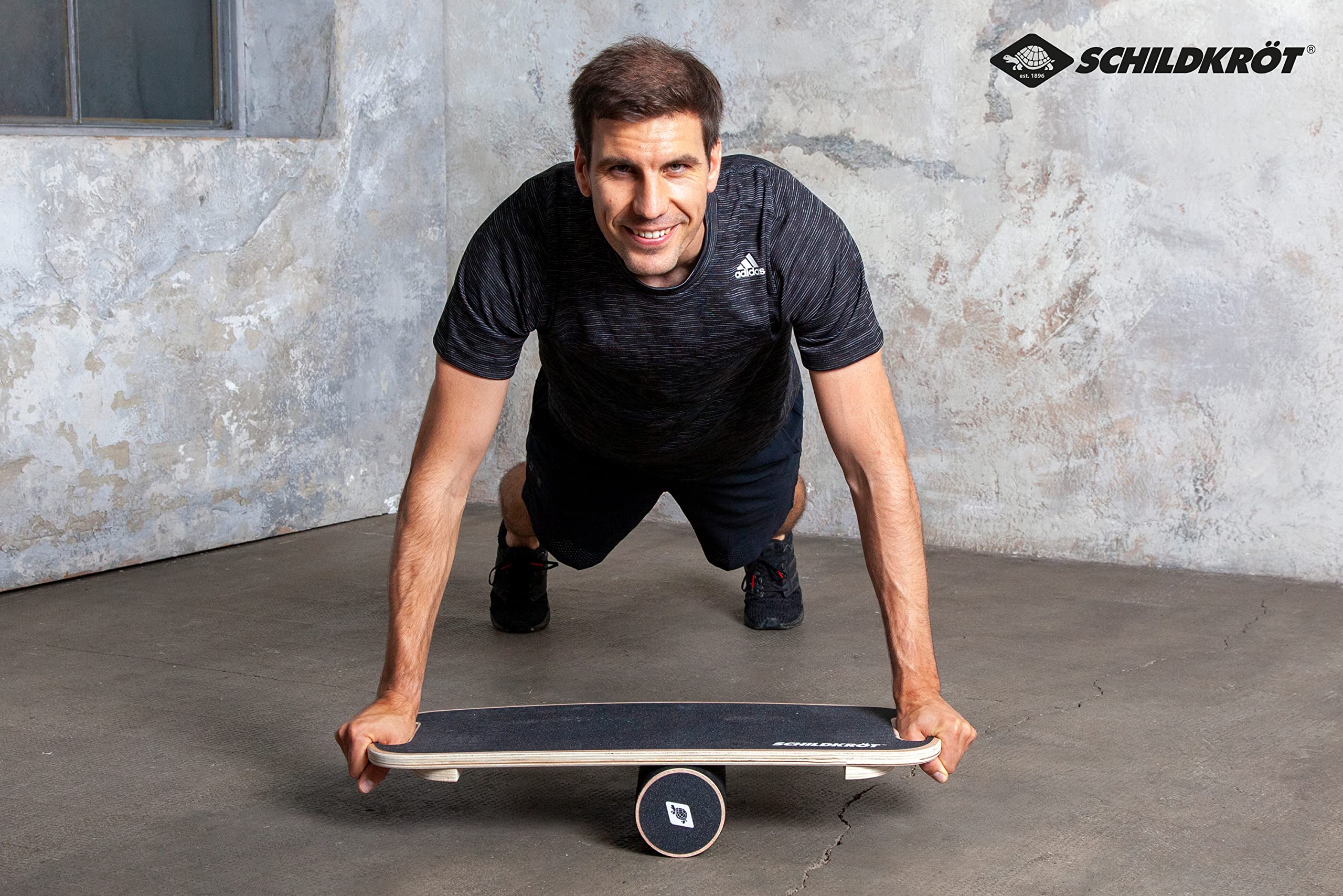 Schildkröt Wooden Balance Board - Non-Slip Real Wood Fitness Trainer