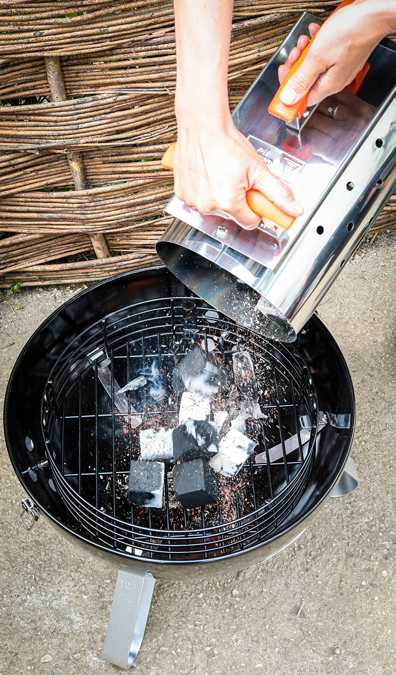 ProQ Stainless Steel Charcoal Chimney Starter | Dual Handle BBQ Tool