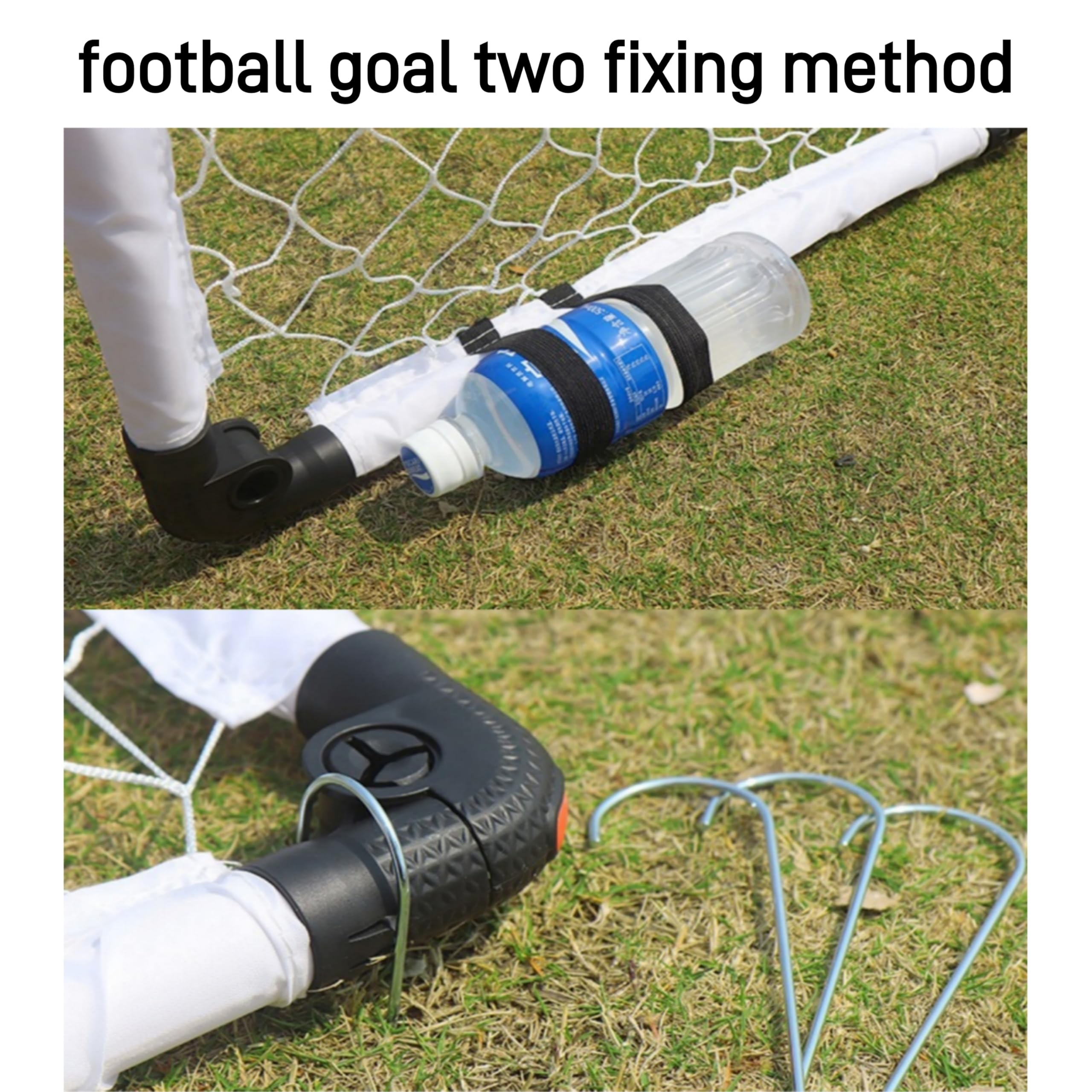 KiBiGOAL Foldable Kids Football Goal Set | Portable Mini Soccer Net