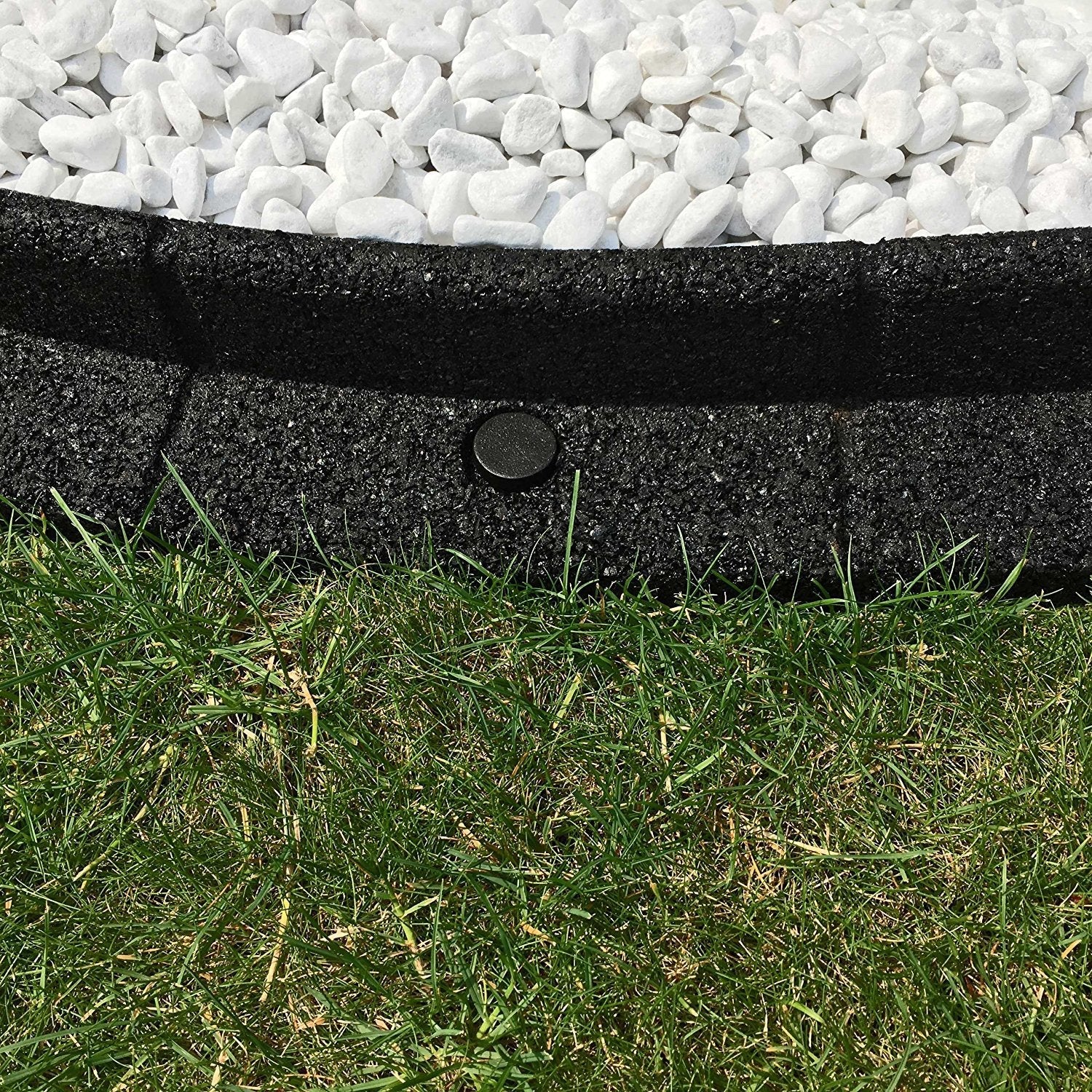 FlexiBorder Brown Recycled Rubber Lawn Edging - Flexible Garden Border 2m