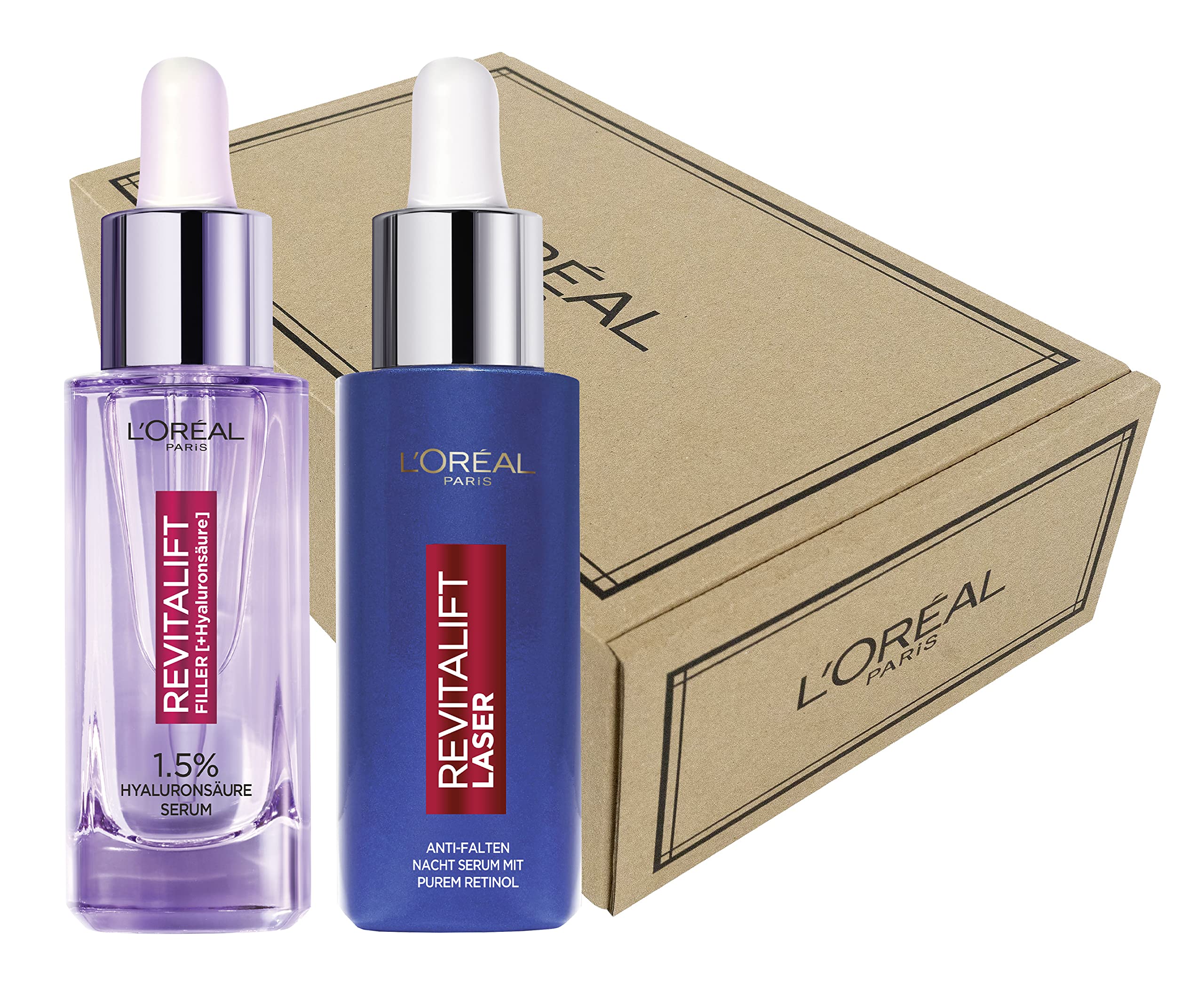 L'Oréal Revitalift Hyaluronic Acid & Retinol Serum Duo Set - 2 x 30ml