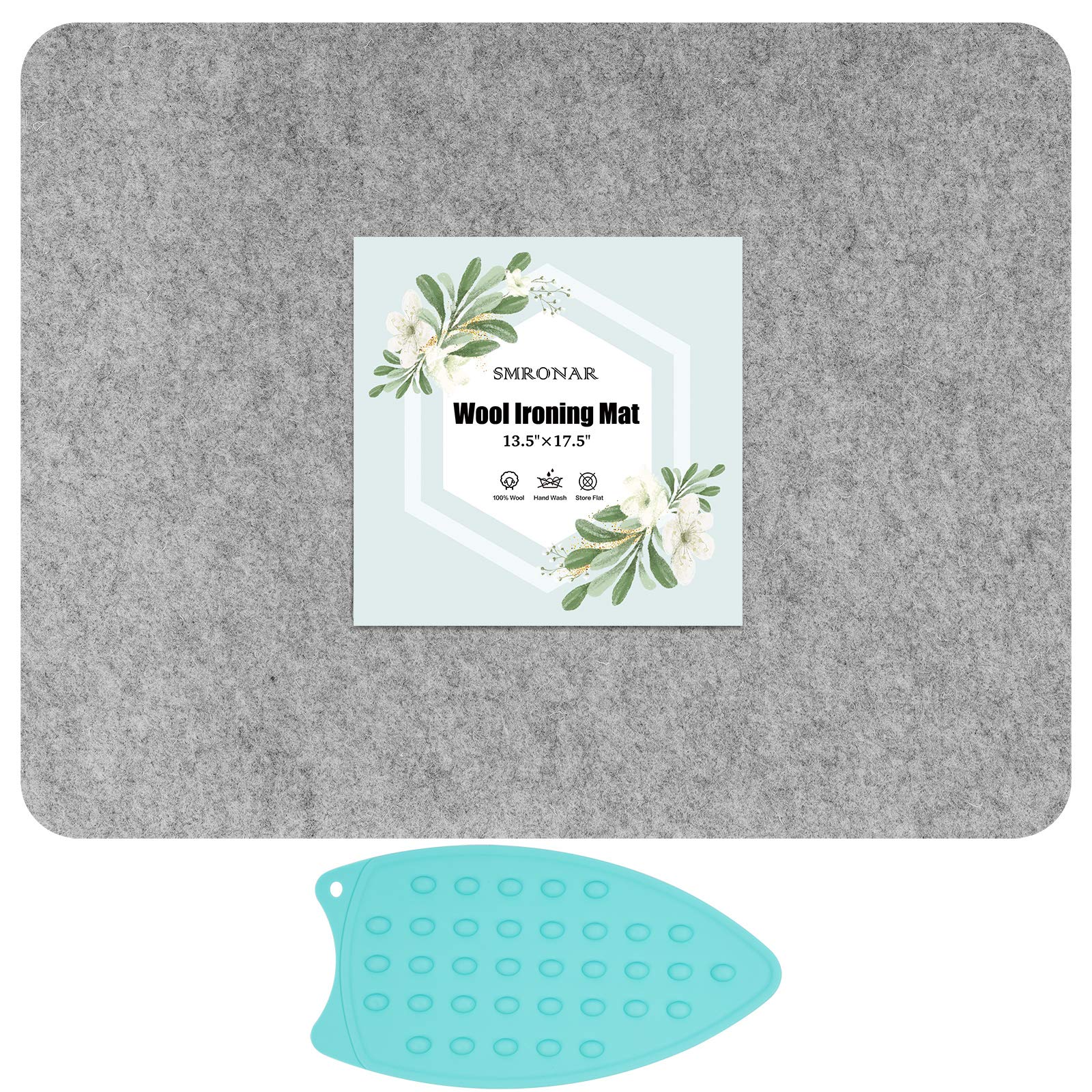 Wool Pressing Mat – 17" x 13.5" Felted Ironing Pad for Quilting