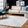 nuLOOM Hand Tufted Zebra Accent Rug | Grey Wool & Viscose, 2' x 3'