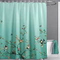 LIVETTY Floral Bird Shower Curtain | 180x180cm Waterproof Fabric