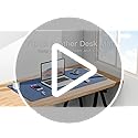 YSAGi Leather Desk Mat - Large Waterproof Non-Slip Mouse Pad, Light Grey