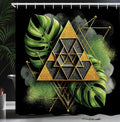 Abakuhaus Monstera Shower Curtain | Boho Fabric Bathroom Decor – 175x200cm