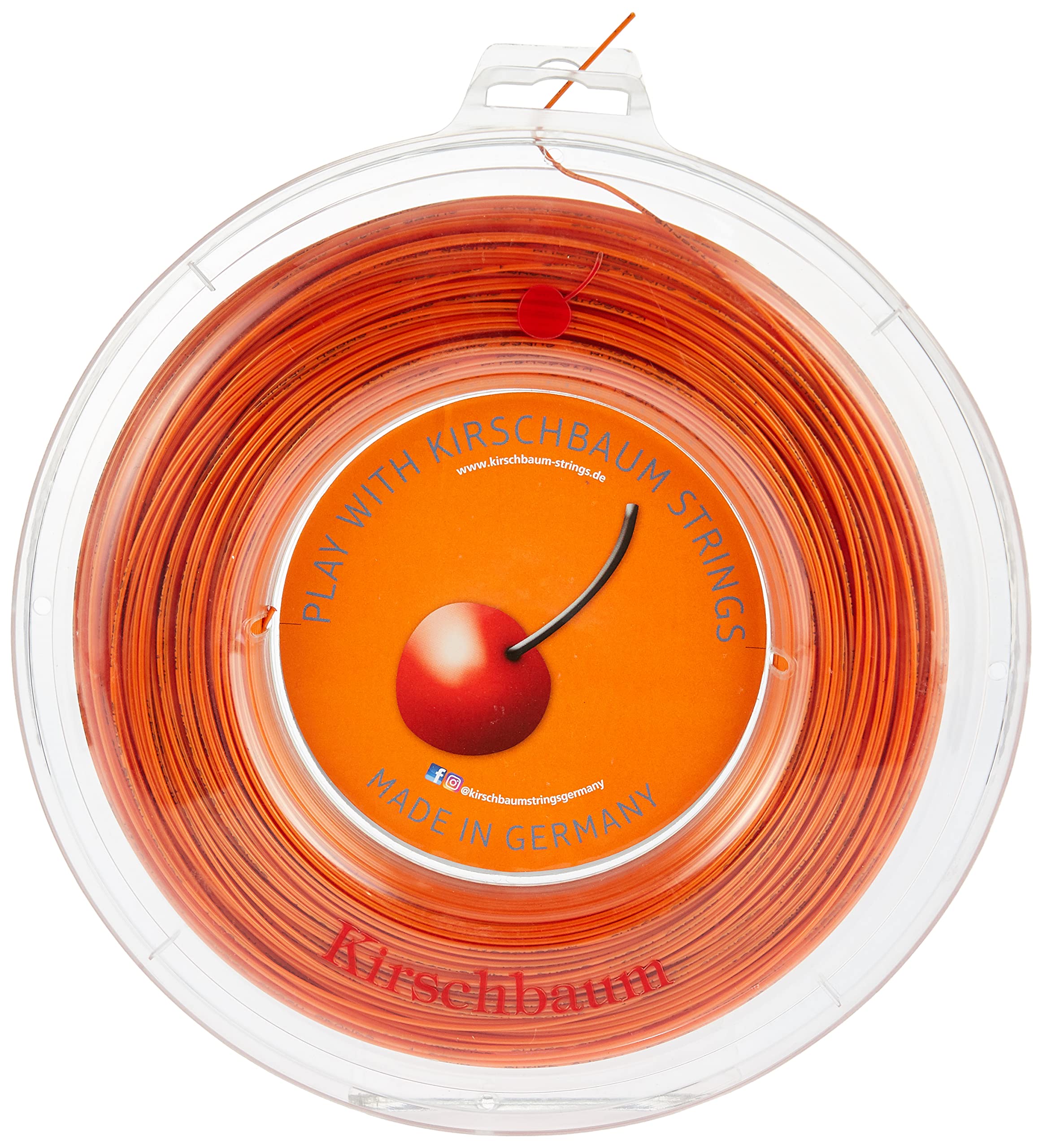 Kirschbaum Super Smash Tennis String Reel - Orange, 1.23mm Gauge