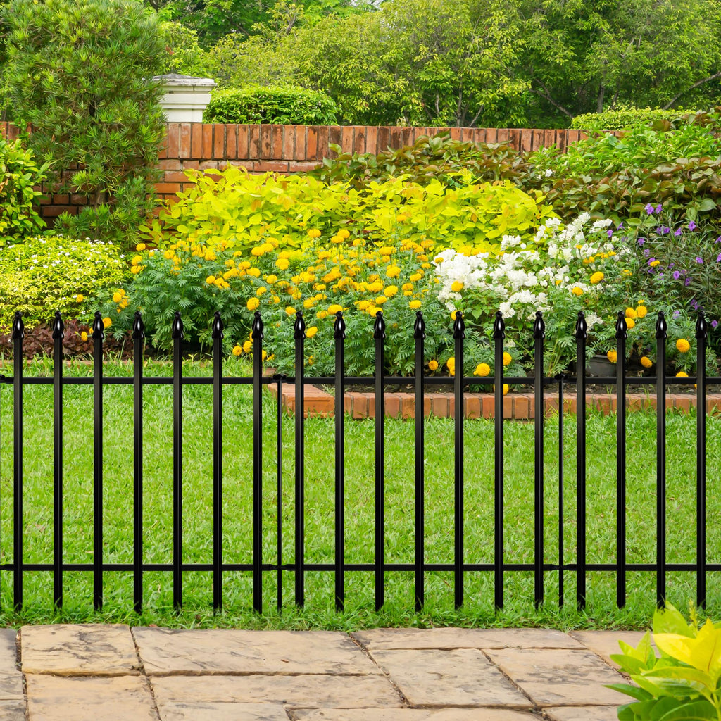 ARIFARO Metal Garden Fence – 5 Pack Rustproof Animal Barrier (61x61cm)