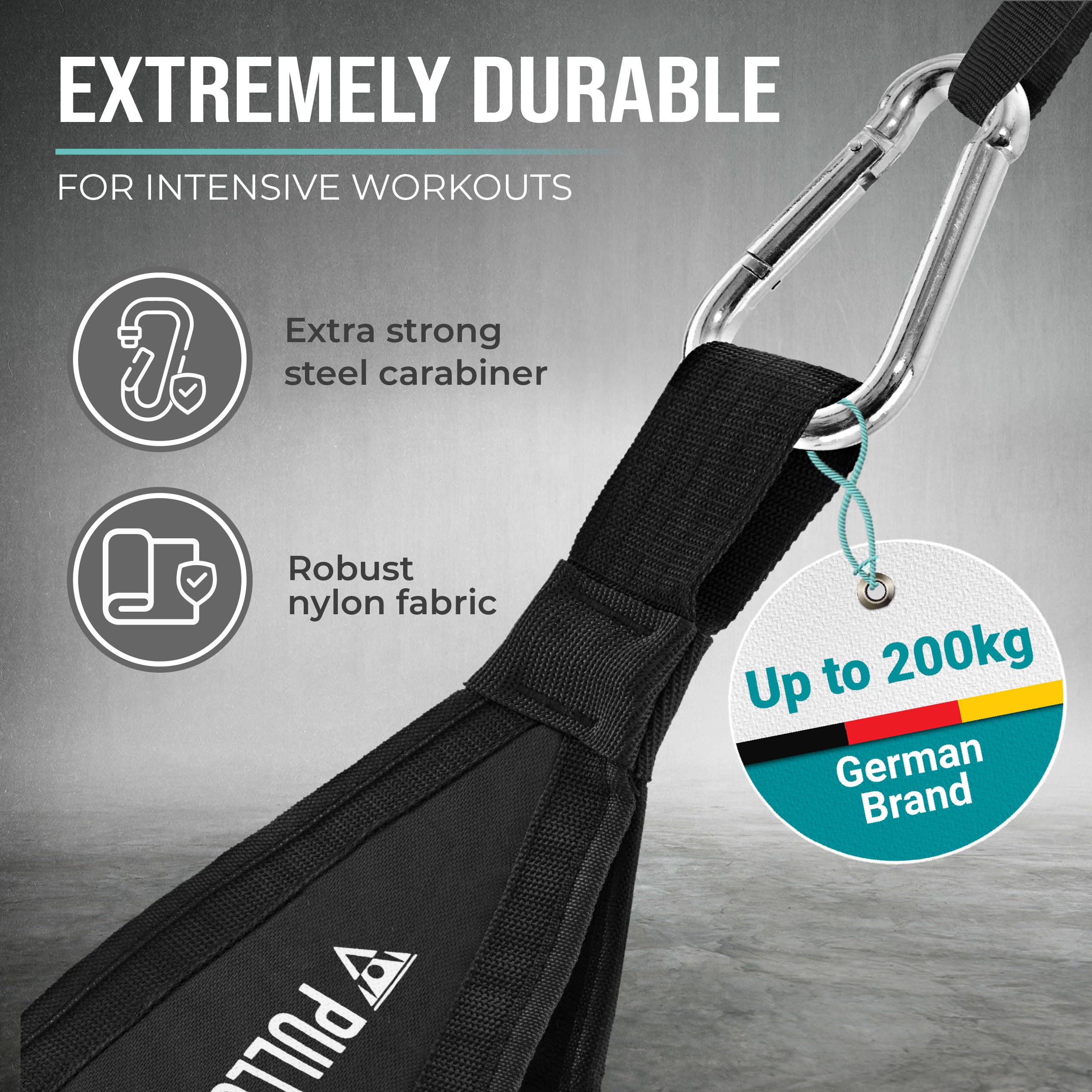 PULLUP & DIP Ab Straps | Padded Abdominal Slings for Leg Raises | Set of 2
