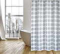 MSV Premium Begonia Polyester Shower Curtain - Multi-Colour, 180x200cm