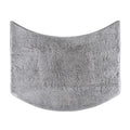Curved Bath Mat – Non-Slip Microfibre Rug for Round Showers, Grey
