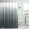 Creative Home Ideas Ombre Waffle Shower Curtain Set with 12 Hooks, Dark Grey