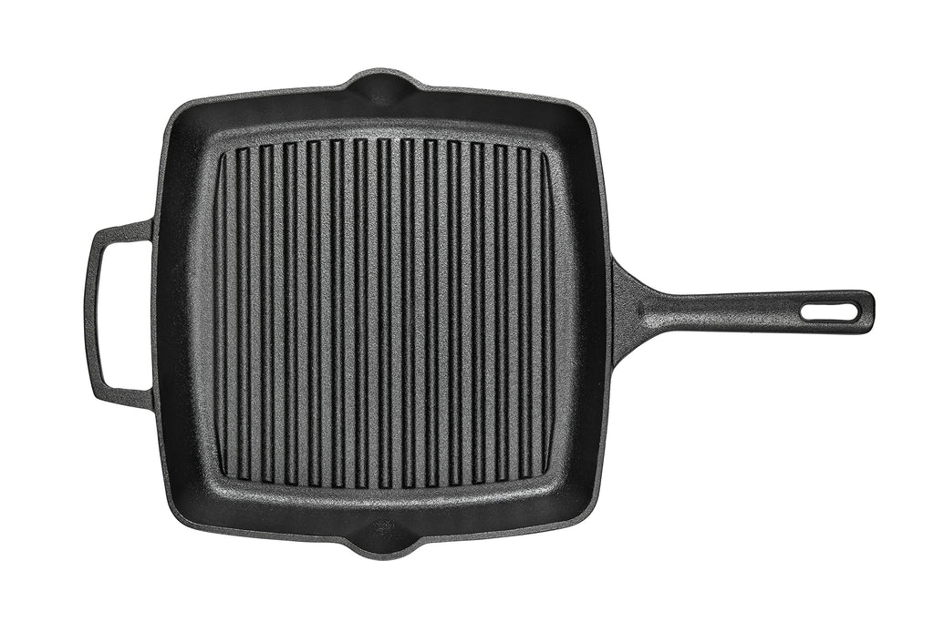 Prestige x Nadiya Pre-Seasoned Cast Iron Griddle Pan – 25cm Square