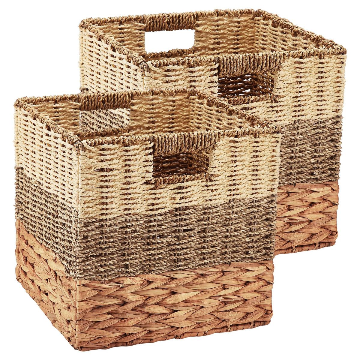 Tsudoku Storage Cubes Baskets, Set of 2 Hand-Woven Storage Baskets, 30cm - image 1