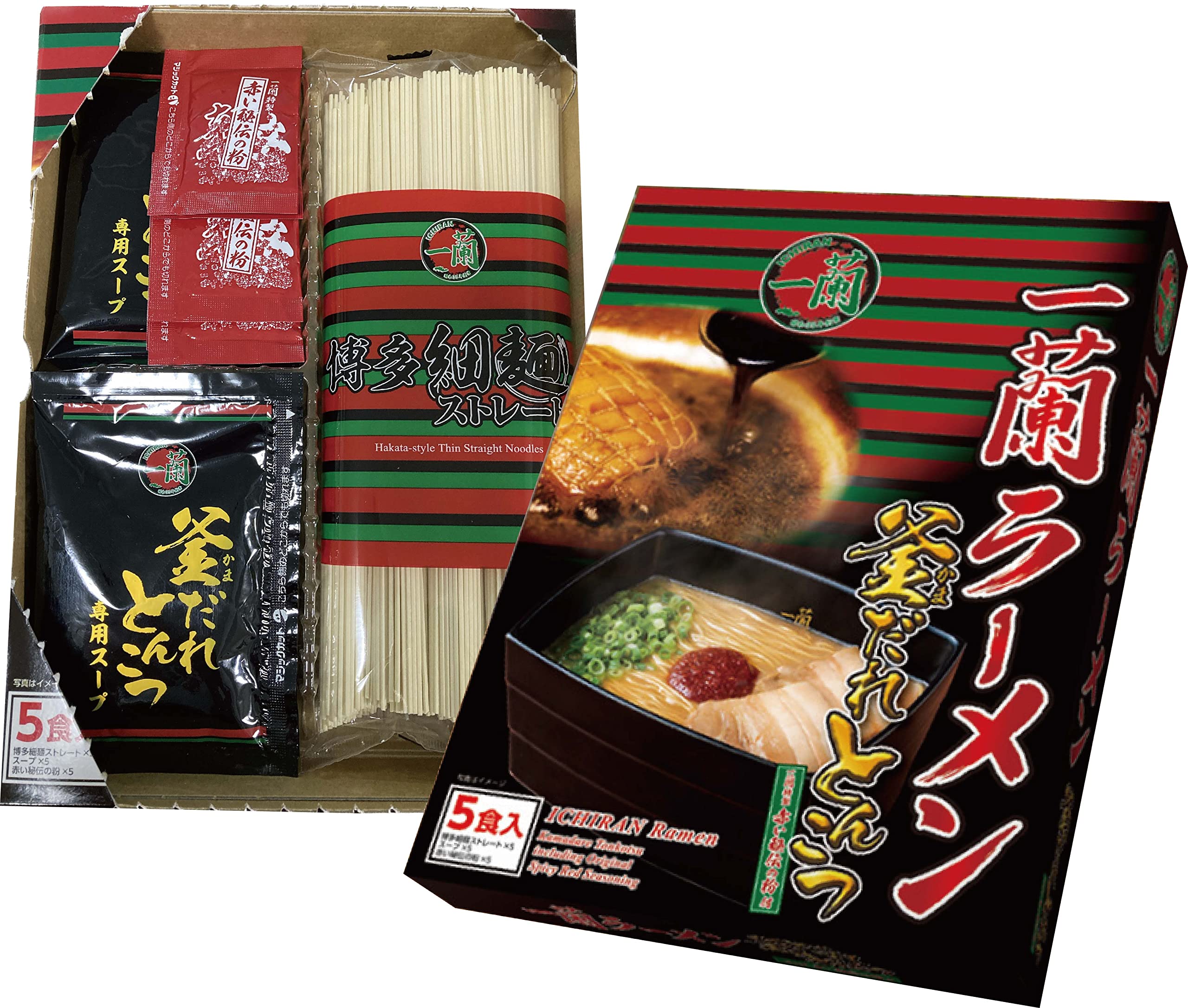 Ichiran Hakata Straight Noodle Kamadare Tonkotsu Ramen - 5 Meals