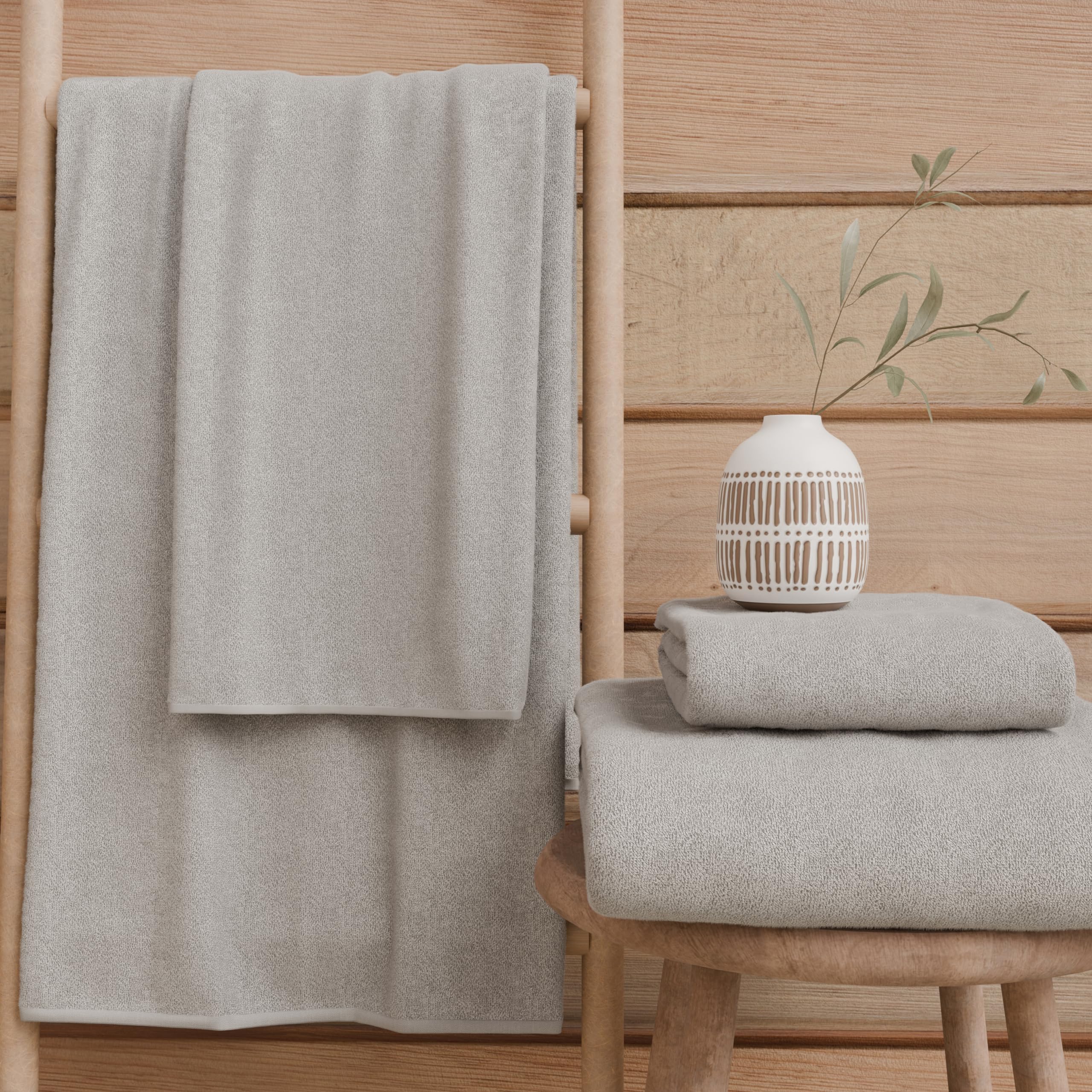 PETTI Artigiani Italiani 4-Piece Cotton Terry Towel Set - Light Grey