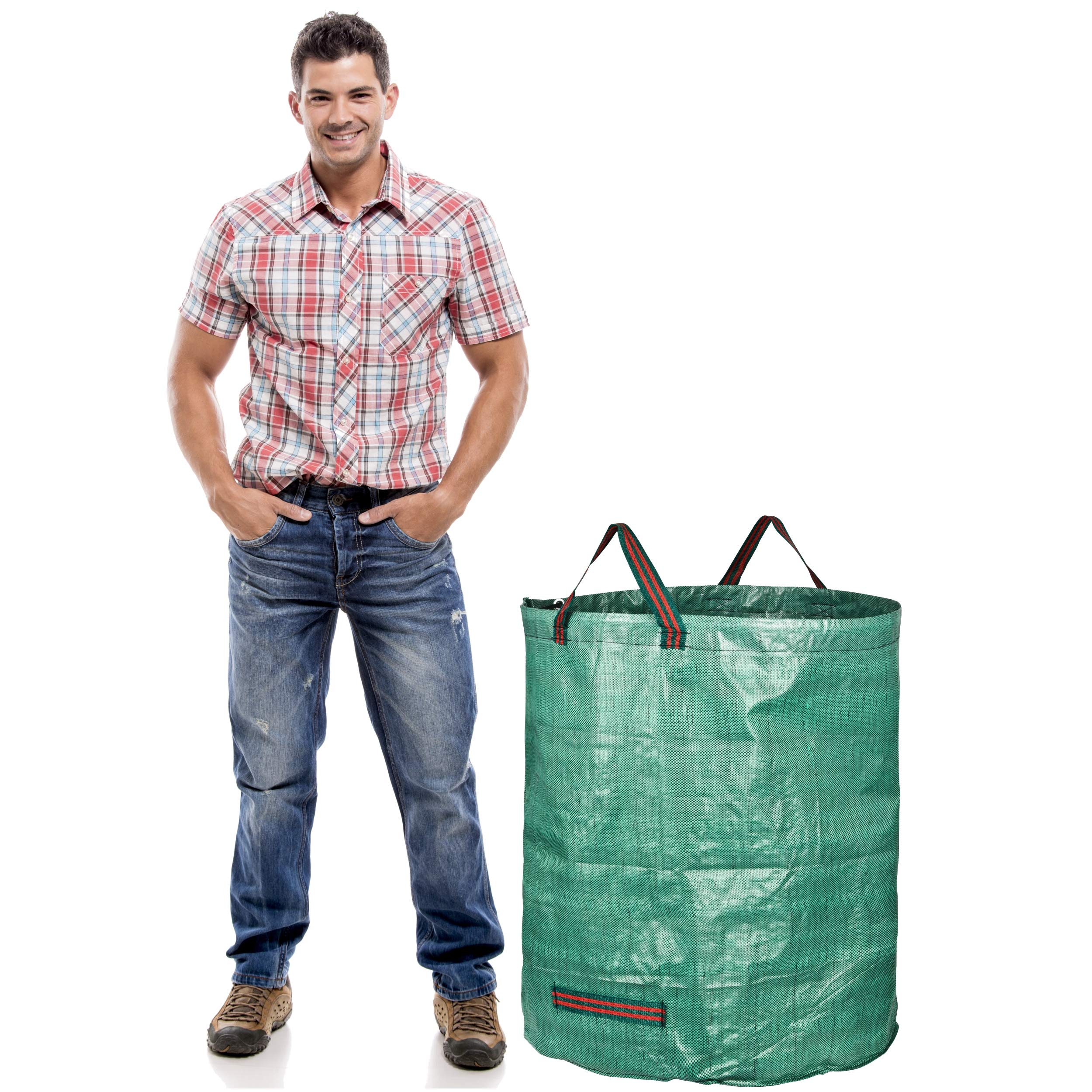 GardenMate 6-Pack Heavy Duty Garden Waste Bags | 272L Reusable Sacks