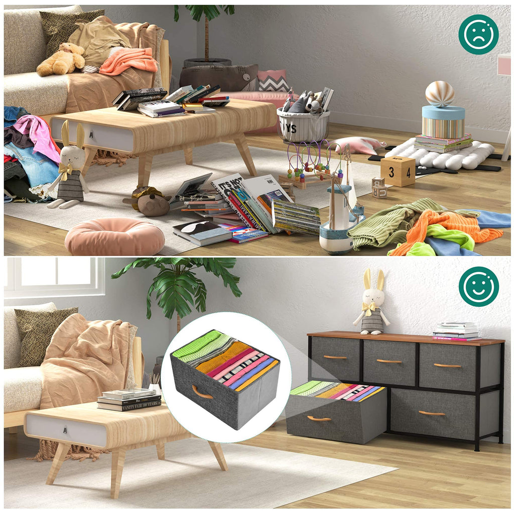 YITAHOME 5-Drawer Fabric Dresser | Metal Frame Storage Organizer