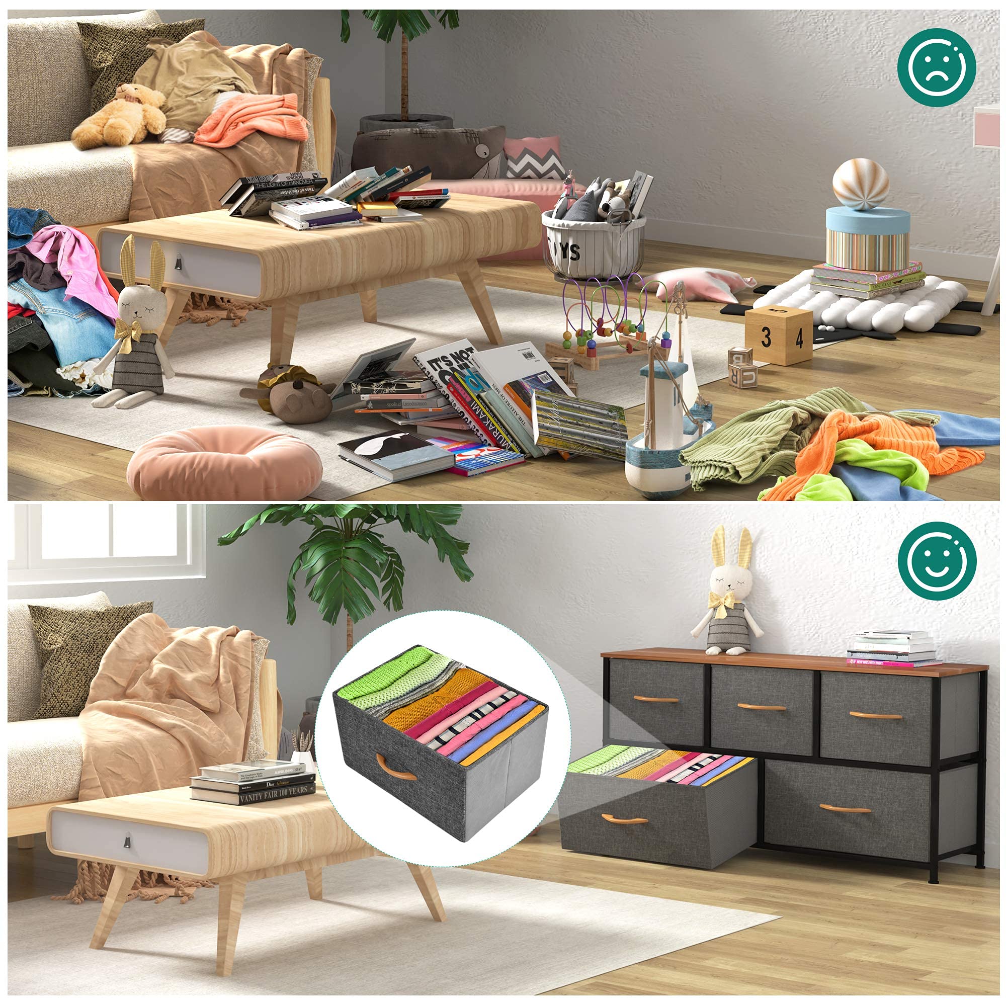 YITAHOME 5-Drawer Fabric Dresser | Metal Frame Storage Organizer
