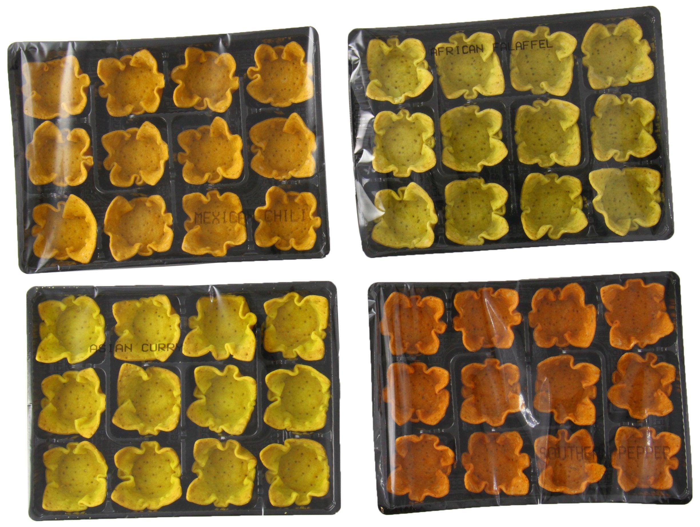 Pidy Spicy Canape Cup Assortment – 96 Piece Gourmet Pastry Shells