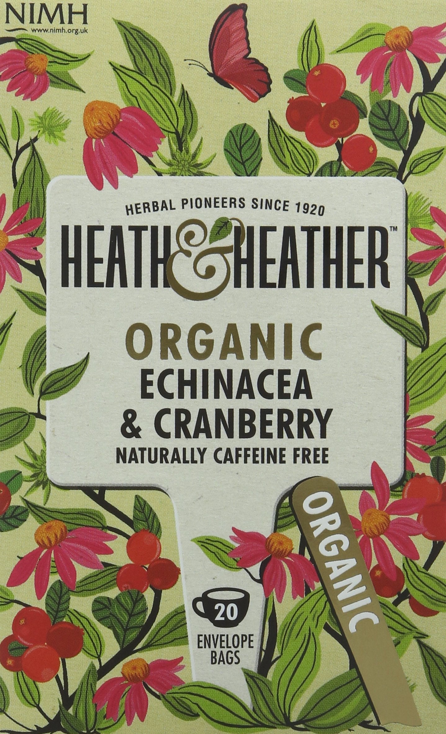 Heath & Heather Organic Echinacea & Cranberry Tea - 120 Teabags