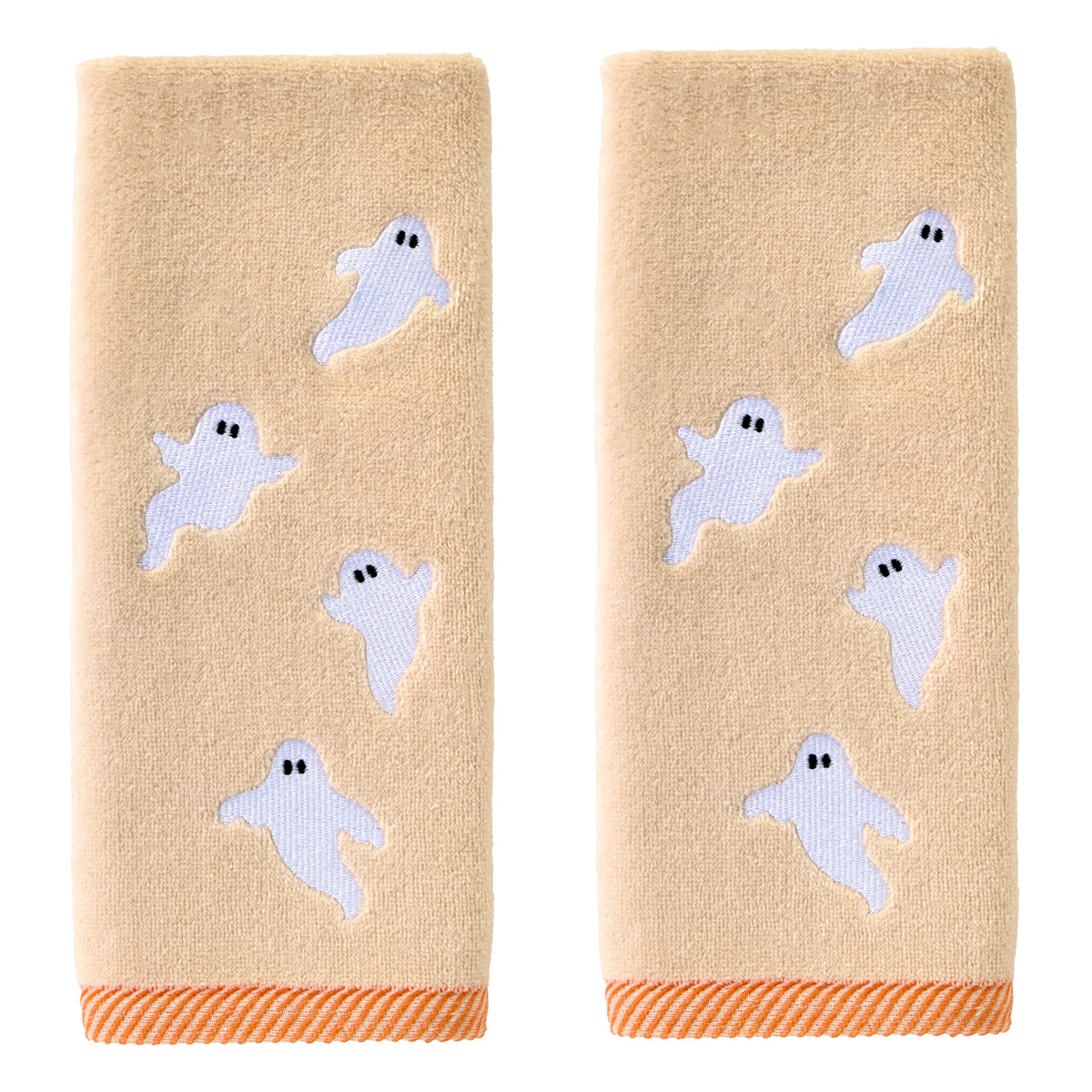 SKL Home Halloween Tossed Ghosts Hand Towel 2 pc Set for Bath/Kitchen/Bar & Gift - image 1