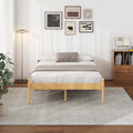 Hunlostten Bamboo Double Bed Frame – Metal Slat Platform with Storage