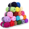 Jolof Store 20-Pack Acrylic Knitting Yarn Set – Assorted Colors, 25g