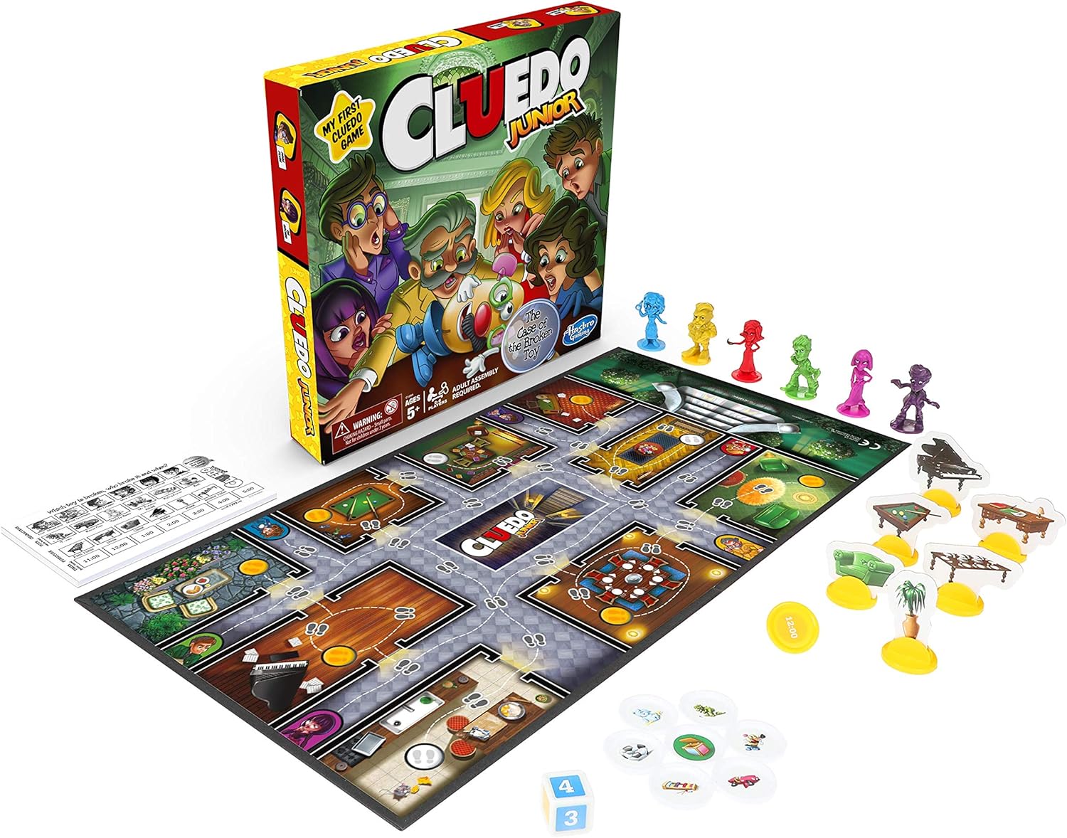 Cluedo Junior Board Game by Snaps – Kids Mystery Deduction Game