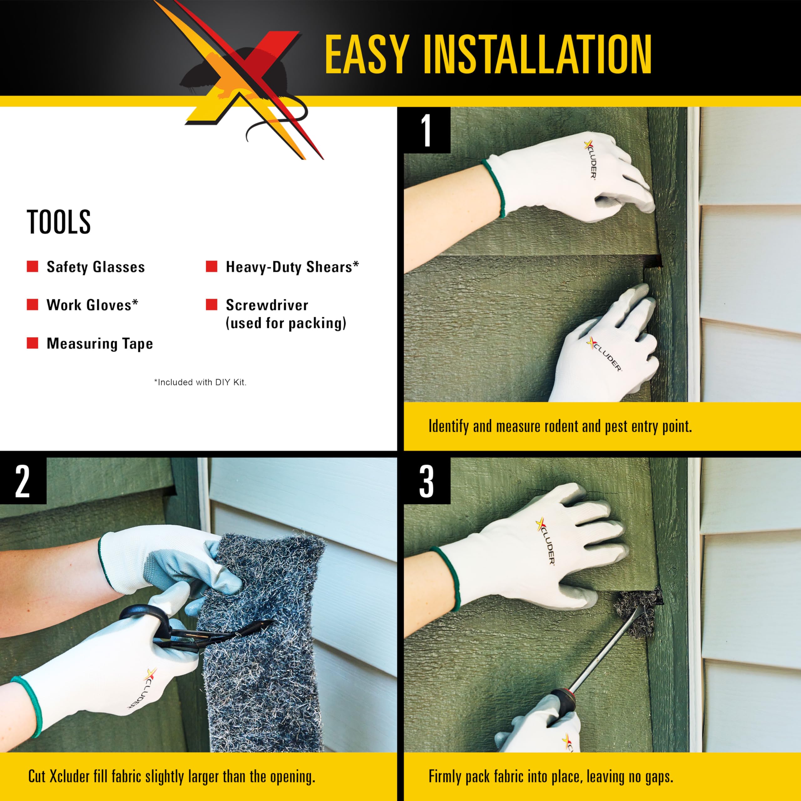 Xcluder Rodent Control Fill Fabric – Stainless Steel Wool DIY Kit