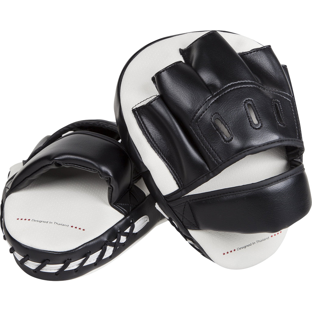 Venum Light Focus Mitts – Curved Boxing & Muay Thai Pads, White/Black